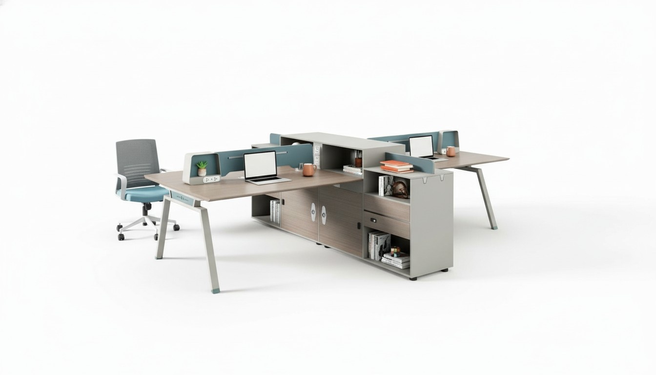 Schreibtischsystem Teamarbeitsplatz Bürotisch Workstation Co Working Tisch Insel