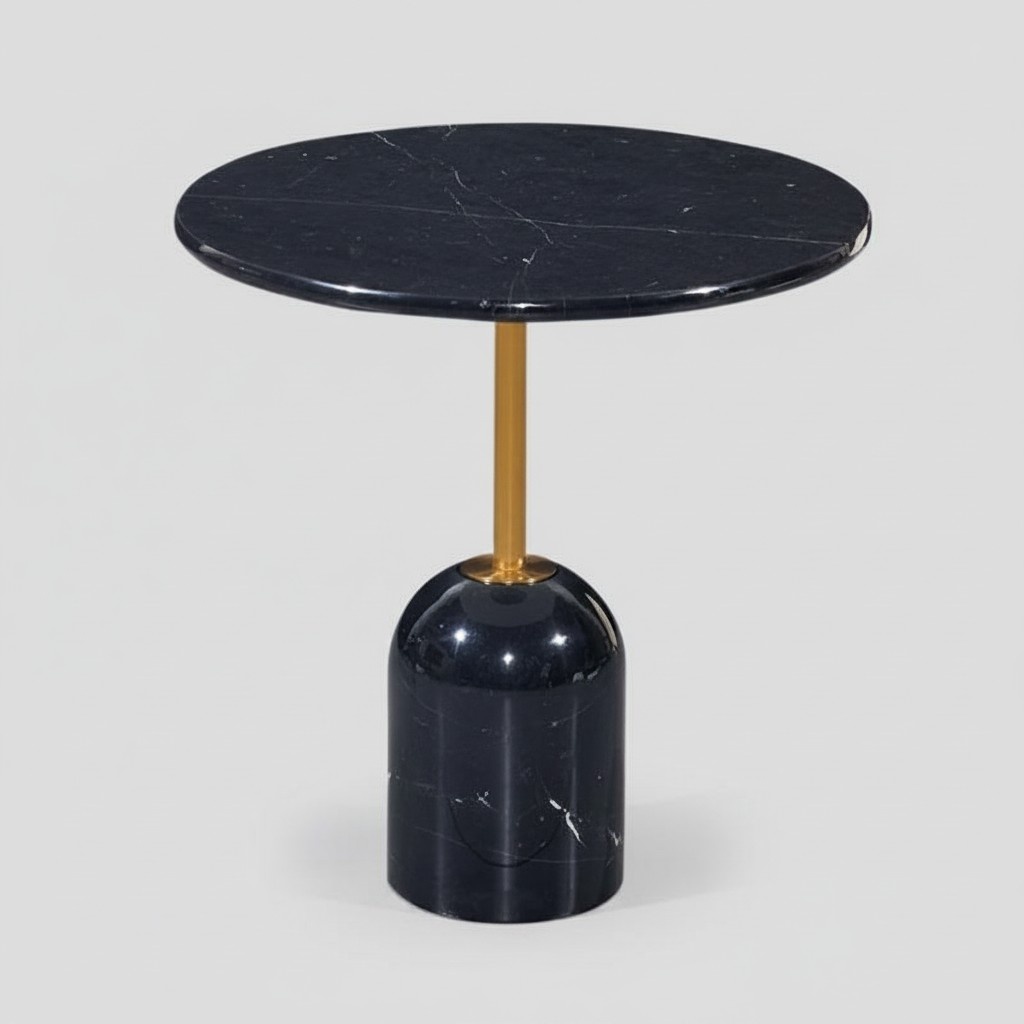 Schwarzer Beistelltisch Wohnzimmer Tische Modernes Rundes Design Konsole Tisch
