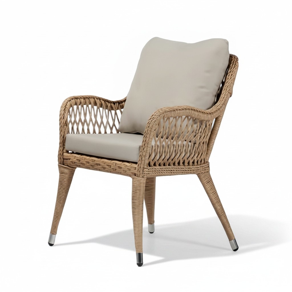 Sessel Braun Design Couch Sofa Relax Hochwertig Rattan Polster Sitzer Luxus