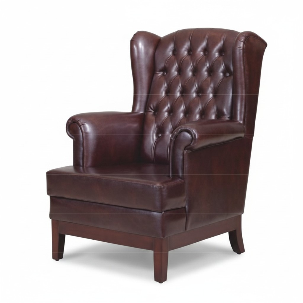 Sessel Design Couch Sofa Relax Braun Leder Lounge Club Polster Sitzer Luxus