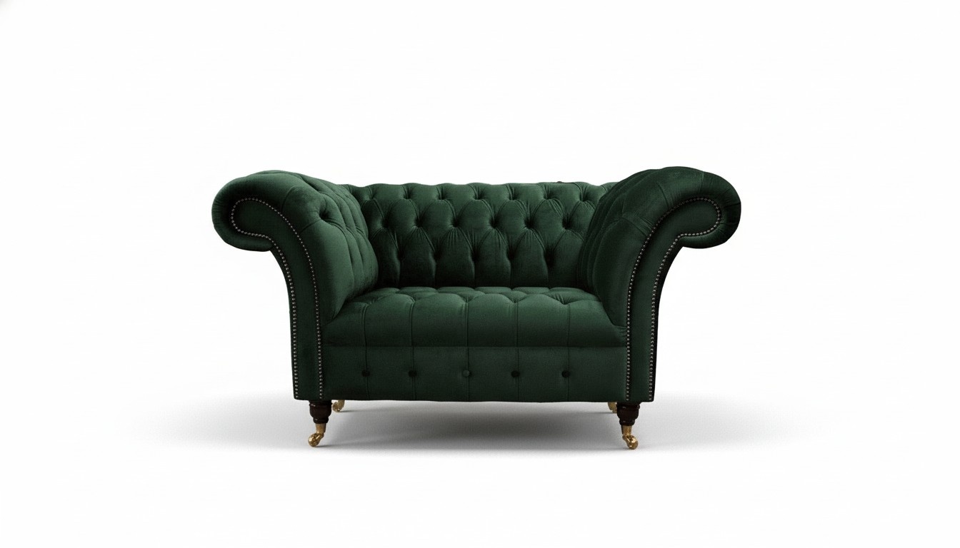 Sessel Design Relax Grün Textil Wohnzimmer Polster Sitzer Luxus Einsitzer