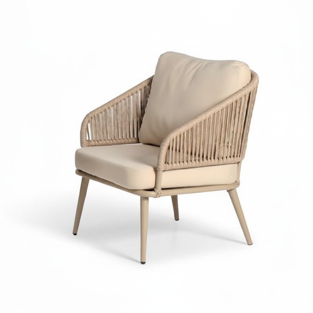 Sessel Design Terrasse Couch Sofa Sitzer Rattanb Polster Luxus Sitz Relax