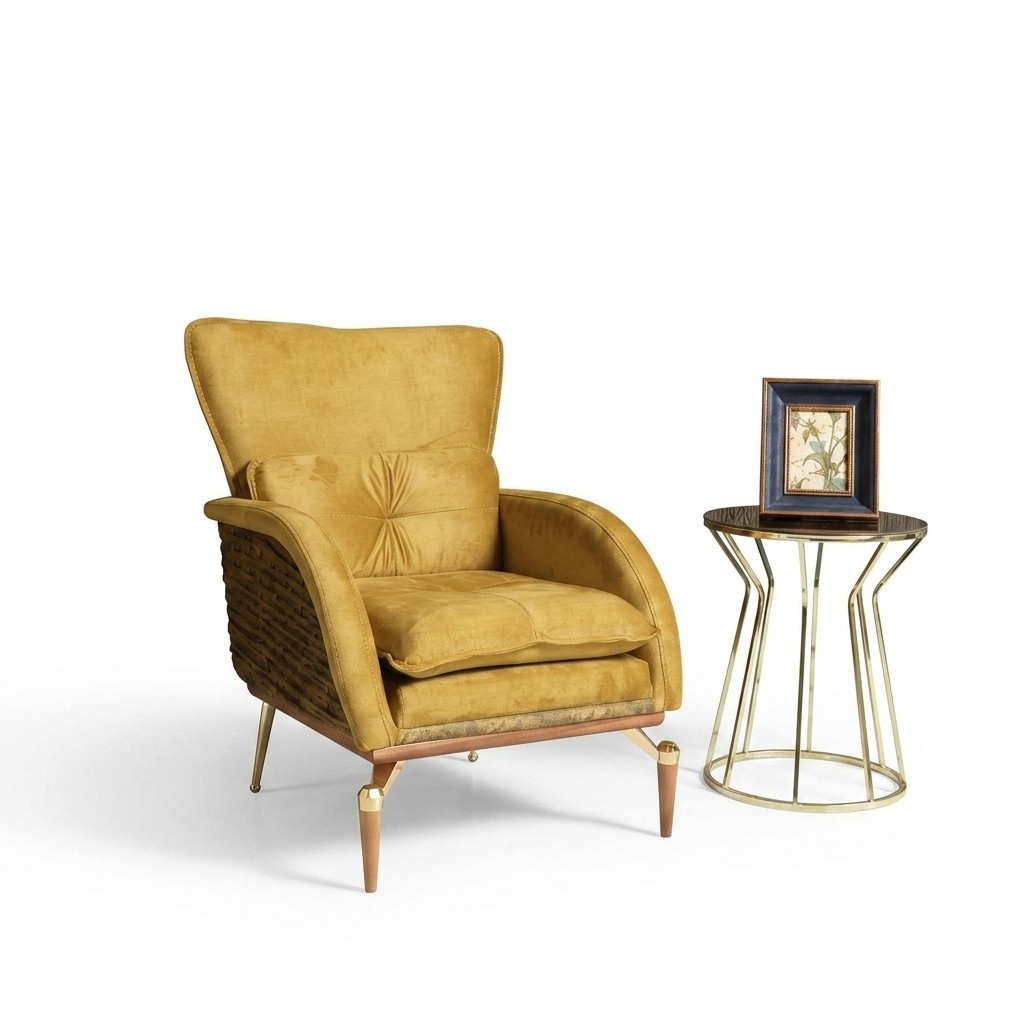 Moderner Gelber Sessel für Luxus Lounge &