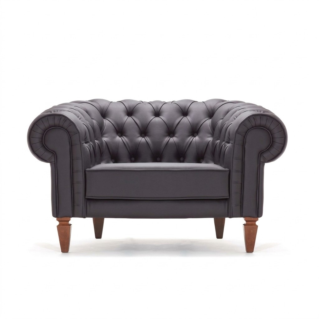 Sessel Leder Couch Polster Sitz Chesterfield 1 Sitzer Couchen Sofa