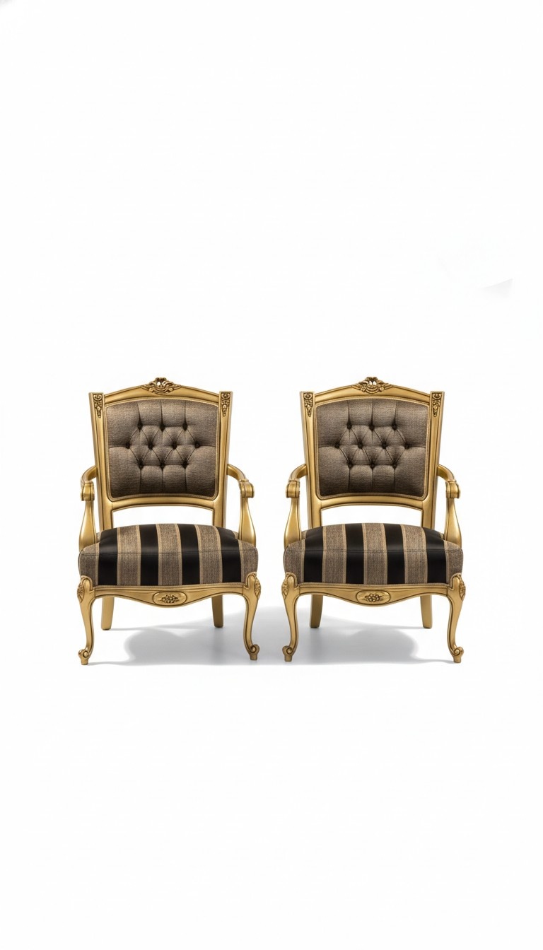 Sessel Möbel Stühle Art déco Design Textil Wohnzimmer Sessel Design Neu