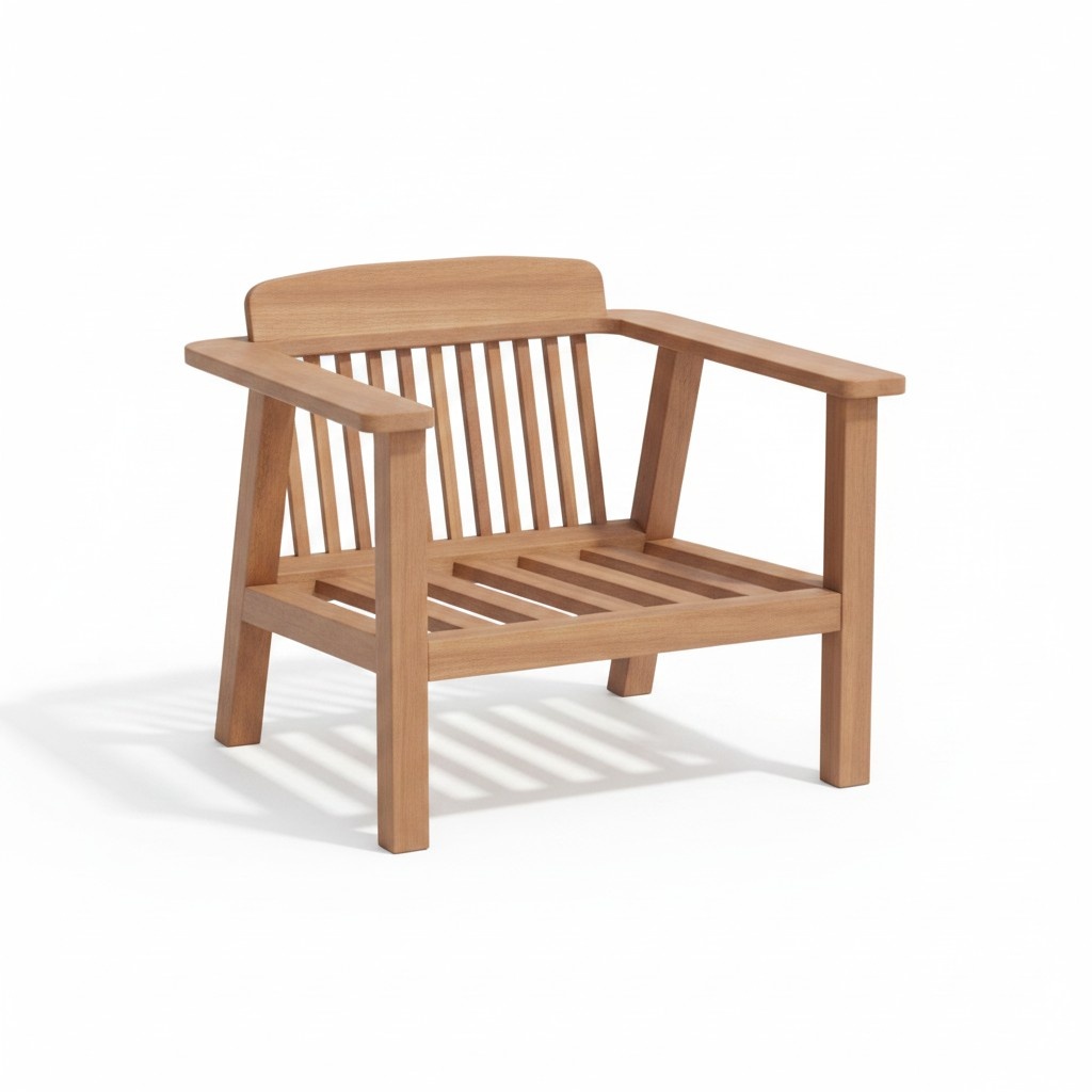 Sessel Naturholzstuhl Stuhl Balkon Sessel Stühle Relax Outdoor Möbel Garten