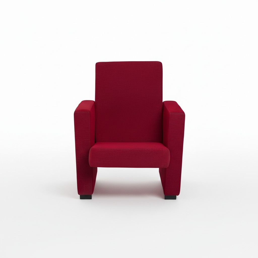 Sessel Sofa 1-Sitzer Design Luxus Rot Stuhl Klassisch Stoff Textil Neu