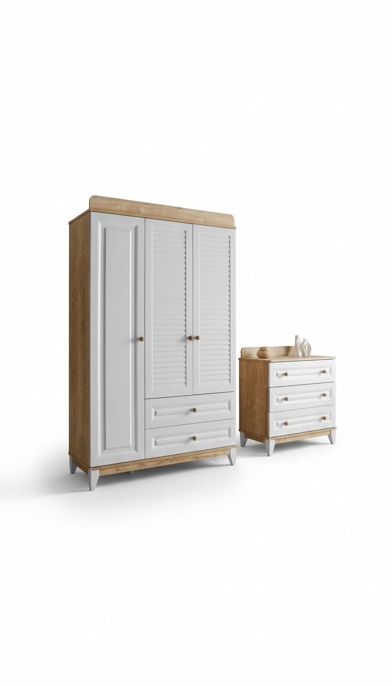 Set Kleiderschrank Kommode praktische und stilvolle Möbel für Kinderzimmer