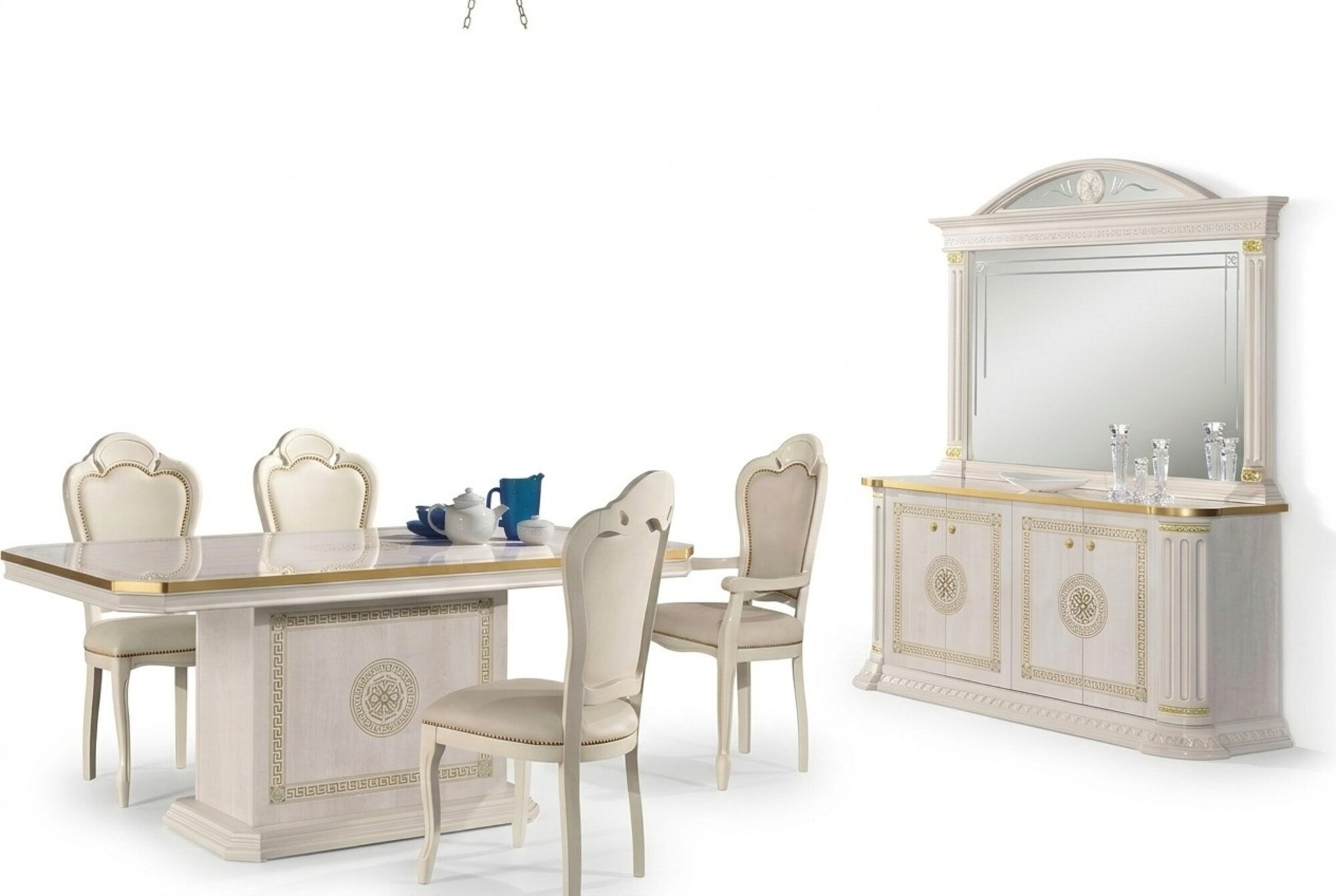 Set Kommode Spiegel Möbel Sideboard Kommoden Klassisch Holz Modern Luxus Design