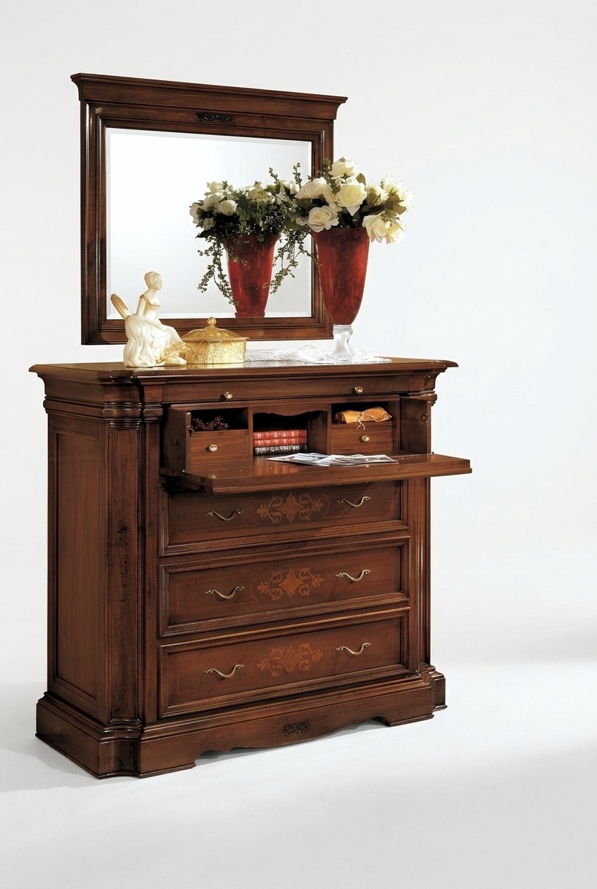 Sideboard Anrichte Holz Kommode mit 4 Schubladen Schubladenschrank Schrank