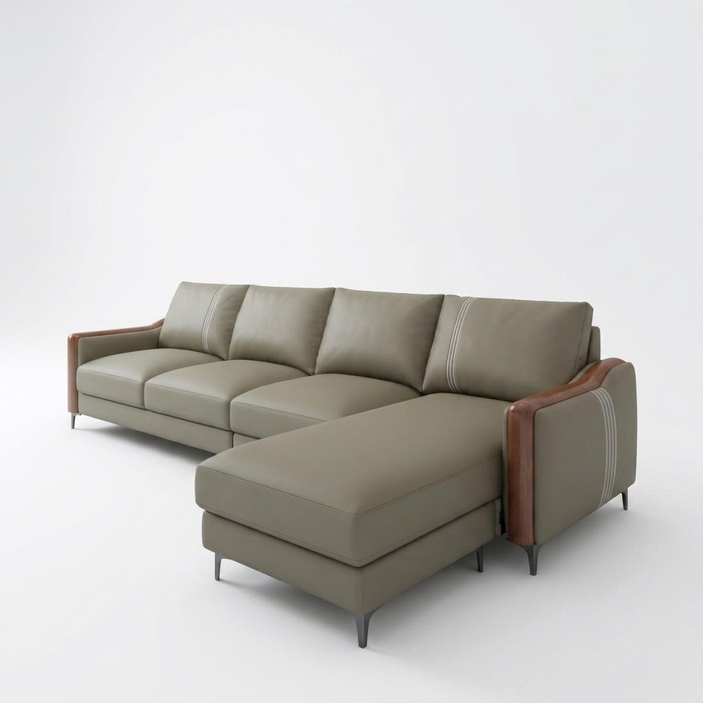 Sitz Ledersofa Couch Wohnlandschaft Garnitur Design Modern Sofas Ecksofa L-Form