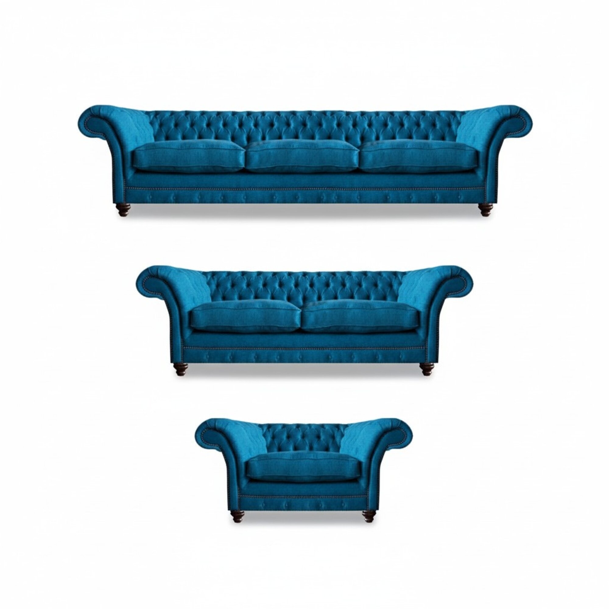 Sitz Möbel Set 3tlg Sofagarnitur Polstermöbel Einrichtung Chesterfield