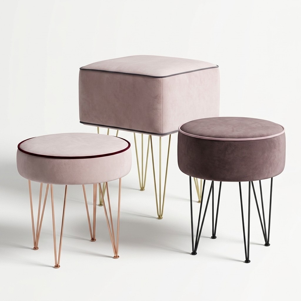 Sitzhocker Hocker Ottomane Relax Pouf Fußhocker Rund Hocker Polsterhocker Neu