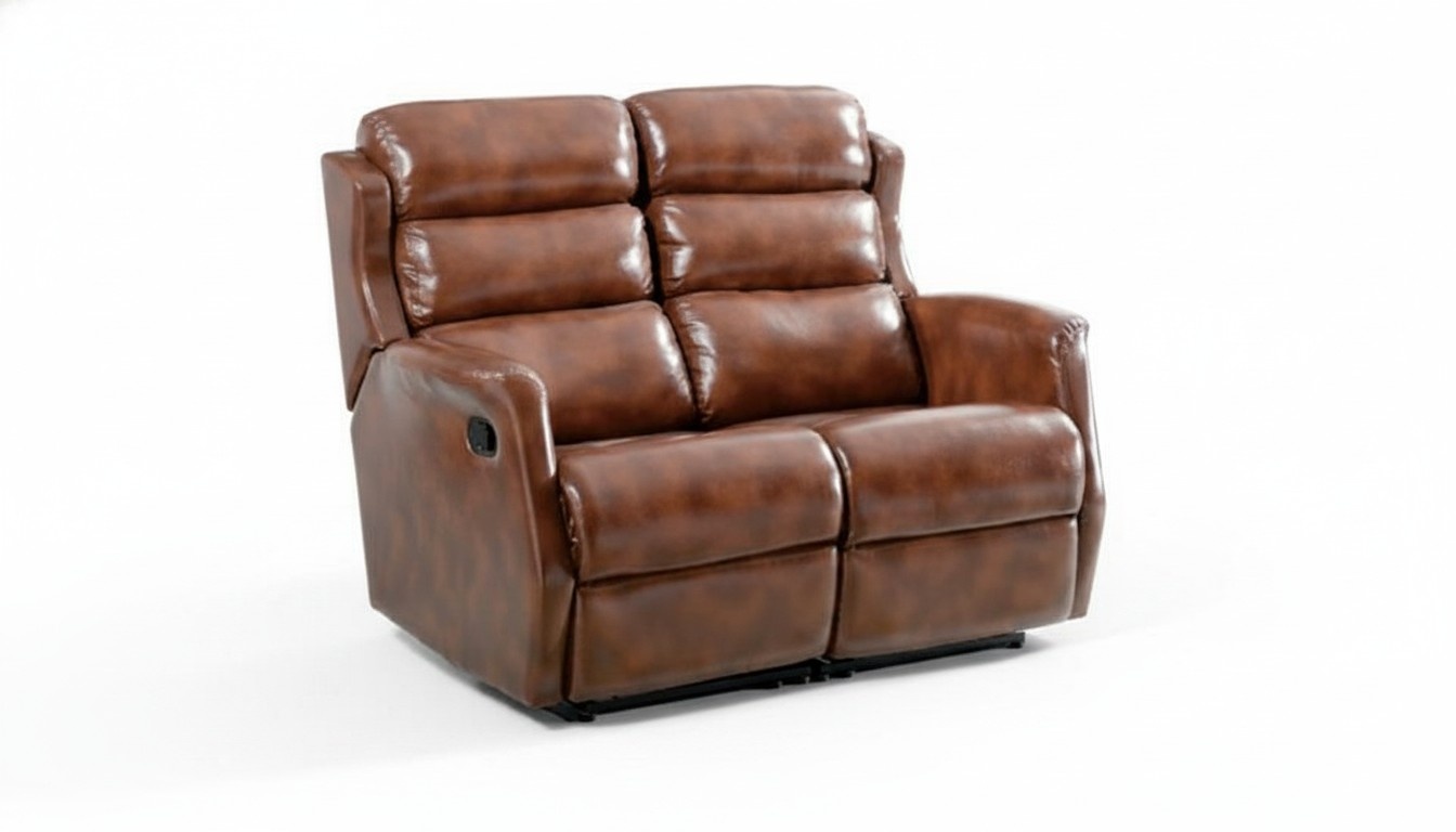 Sofa 2 Sitzer Braun Sofas Stil Luxus Wohnzimmer Modernes Design Polster