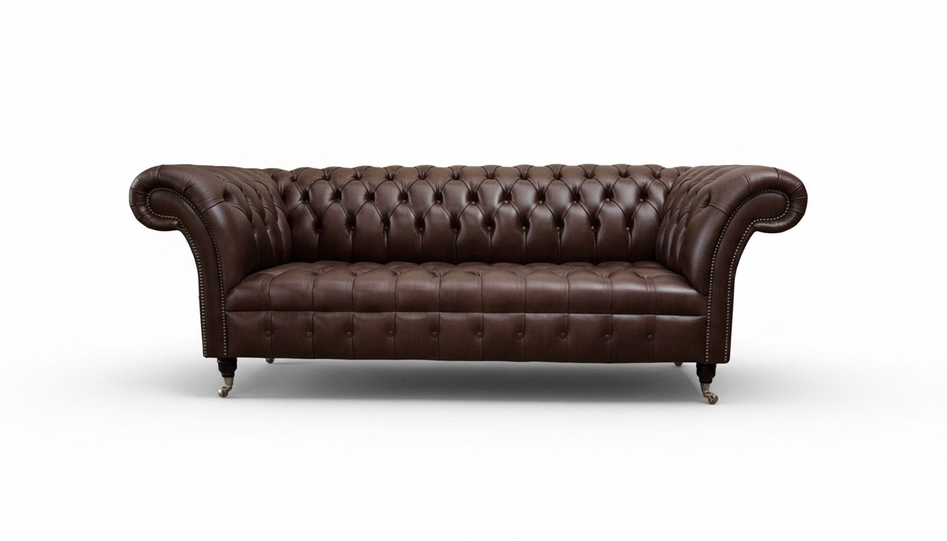 Sofa 3 Sitzer Chesterfield Ledersofa Wohnzimmer Designer Couchen Polster