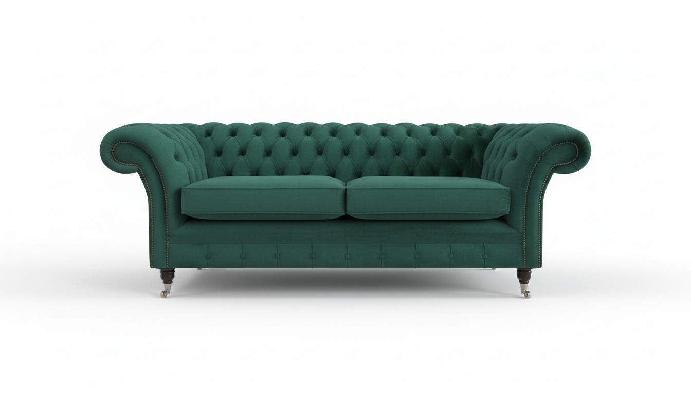Sofa 3 Sitzer Couch Chesterfield Polster Sitz Garnitur Leder Textil design Samt