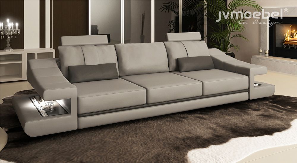 Dreisitzer Sofa Sofas Polstermöbel Wohnzimmer Design Stoff Textil Couchen Möbel