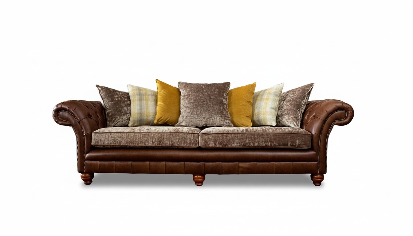 Sofa Couch 3 Sitzer Design Couch Polster Textil Klassisch Dreisitzer