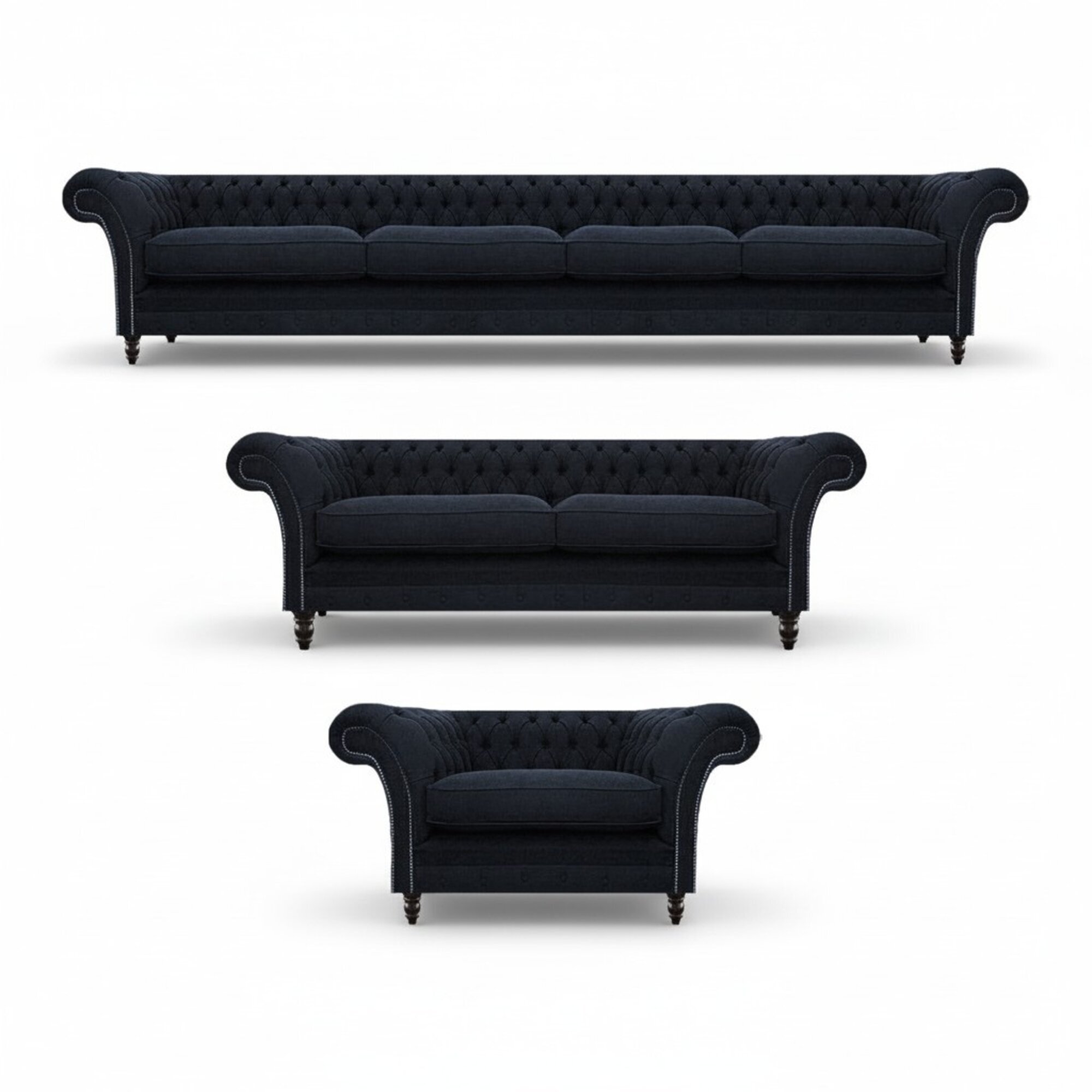 Sofa Couch Polster Garnitur Sofagarnitur Moderne Couchen Set 3tlg Chesterfield