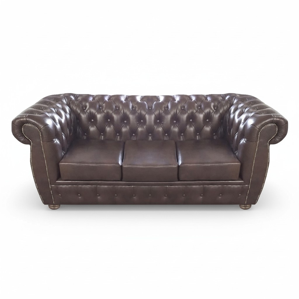 Sofa Dreisitze Couch Luxus Design Chesterfield Sitz Möbel Wohnzimmer