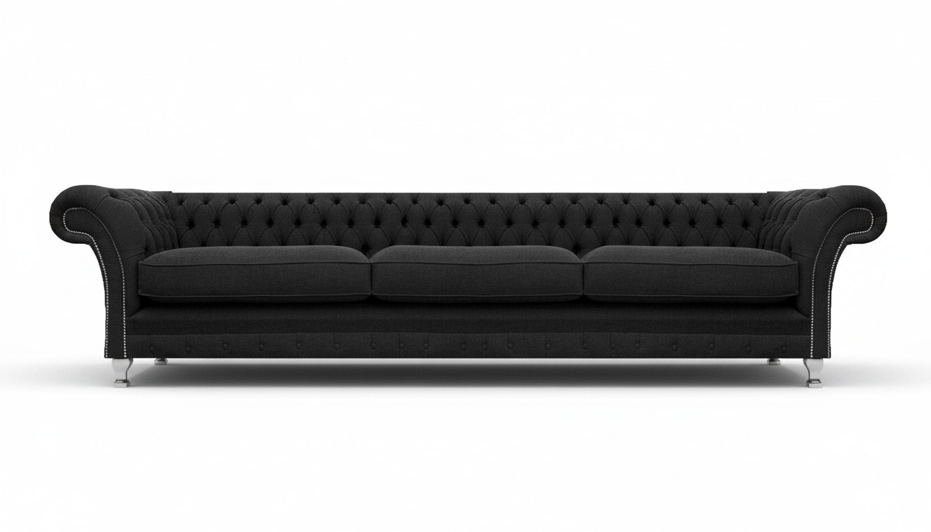 Sofa Dreisitze Couch Polstermöbel Wohnzimmer Designer Einrichtung Chesterfield