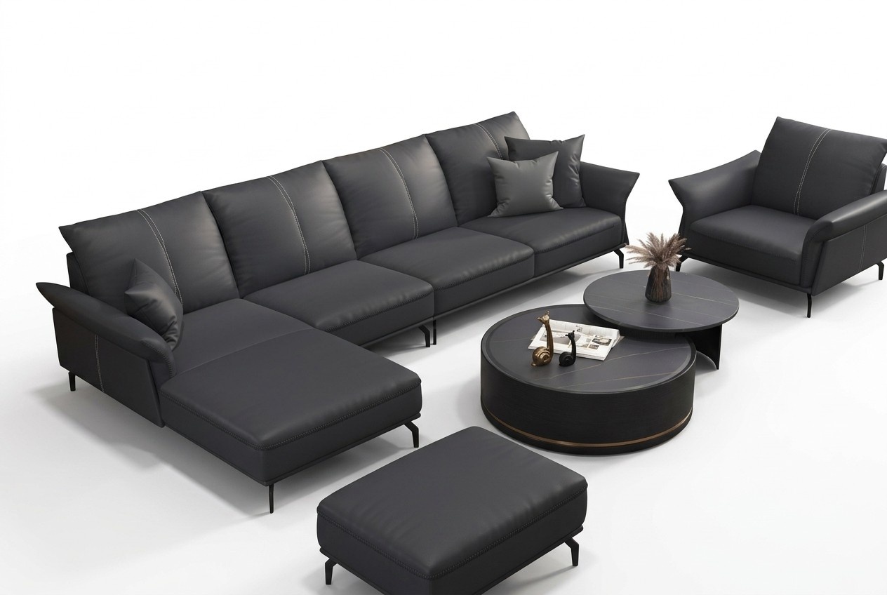 Sofa Ecksofa L Form Sessel Couchtisch Hocker Ecksofa 3tlg. Modernes
