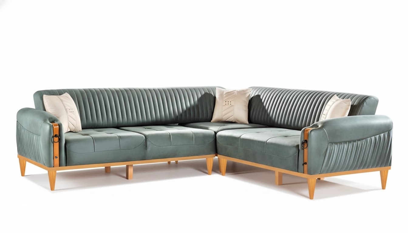 Sofa L-Form Ledersofa Couch Wohnlandschaft Garnitur Design Modern Sofa Ecksofa
