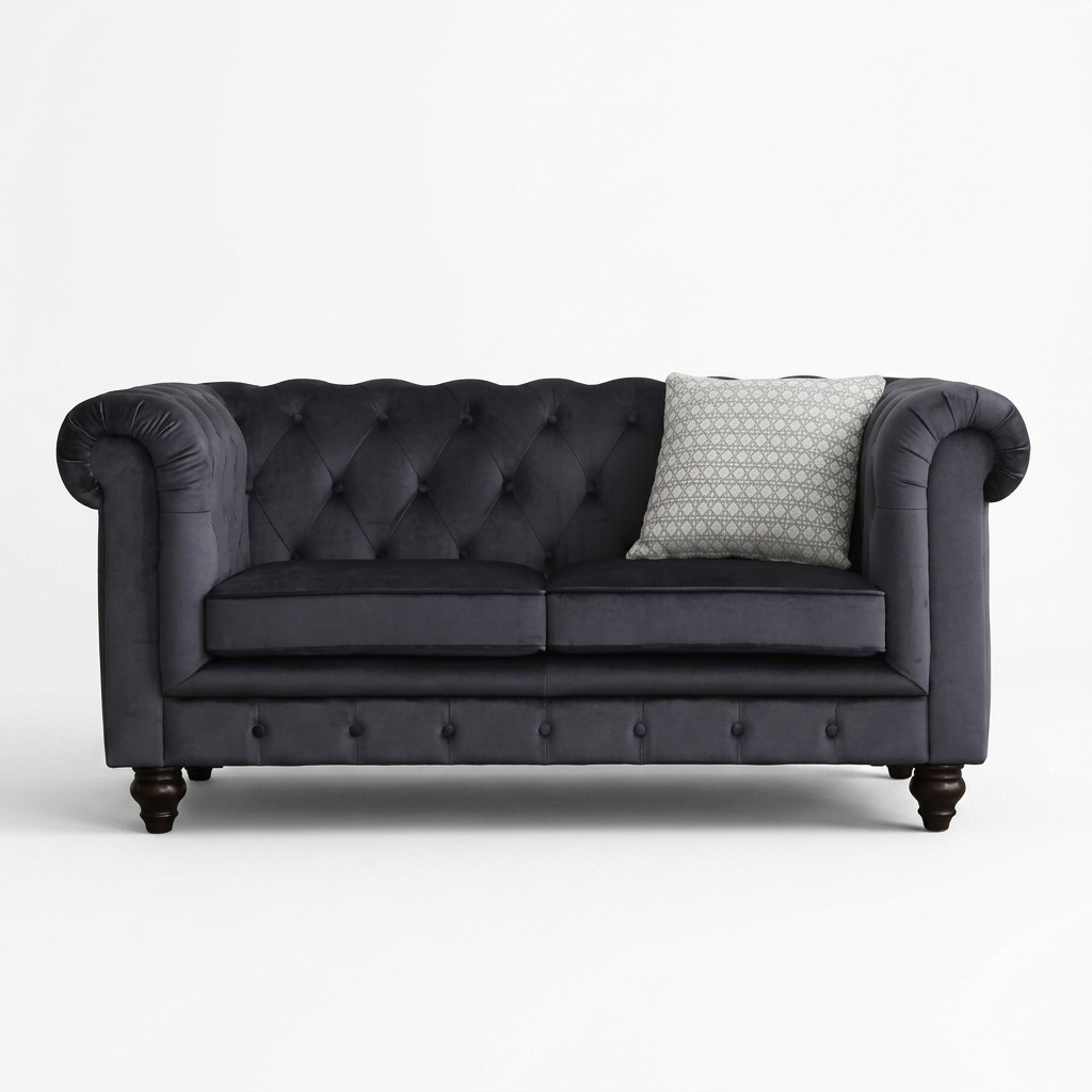 Sofa Luxus Textil Chesterfield Couch Sofas Polster 2 Sitzer Zweisitzer