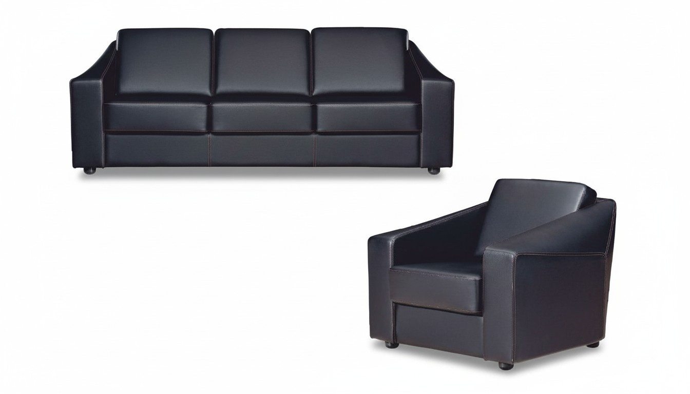 Sofa Sessel Sofas Leder Sofa 2 Sitzer Design Büromöbel Stoff Couch