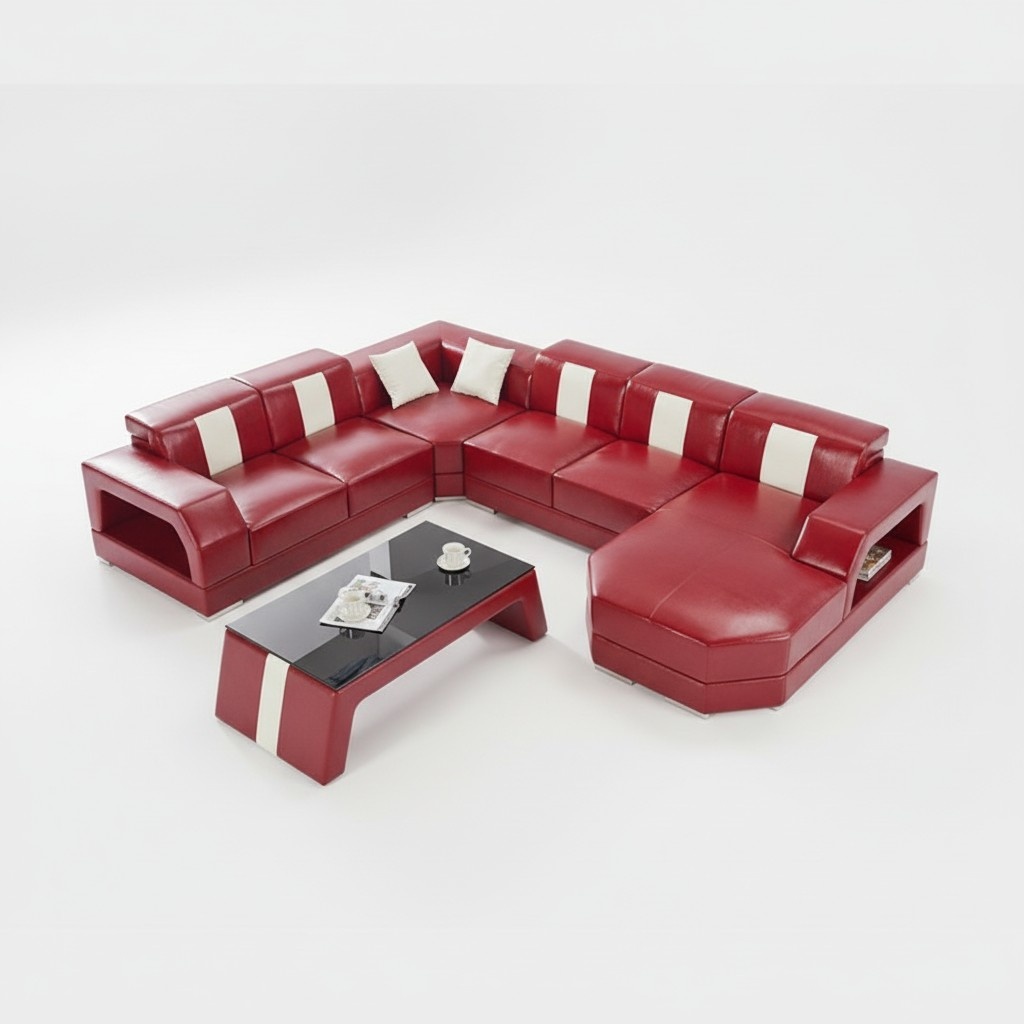 Sofa Sitz Eck Garnitur Polster Ecke Couch Design Couch Luxus Couchen Leder Neu