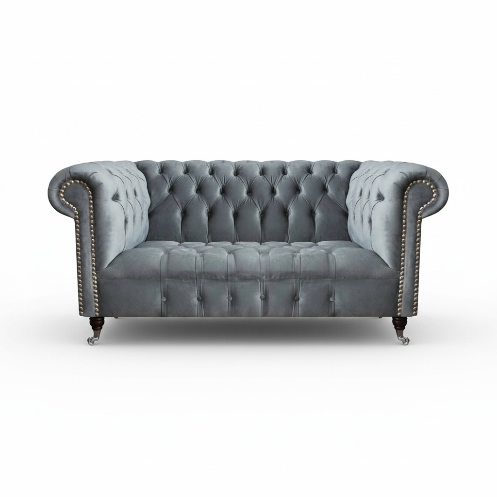 Sofa Zweisitzer Luxus Möbel Wohnzimmer Couch Einrichtung Chesterfield Sitz