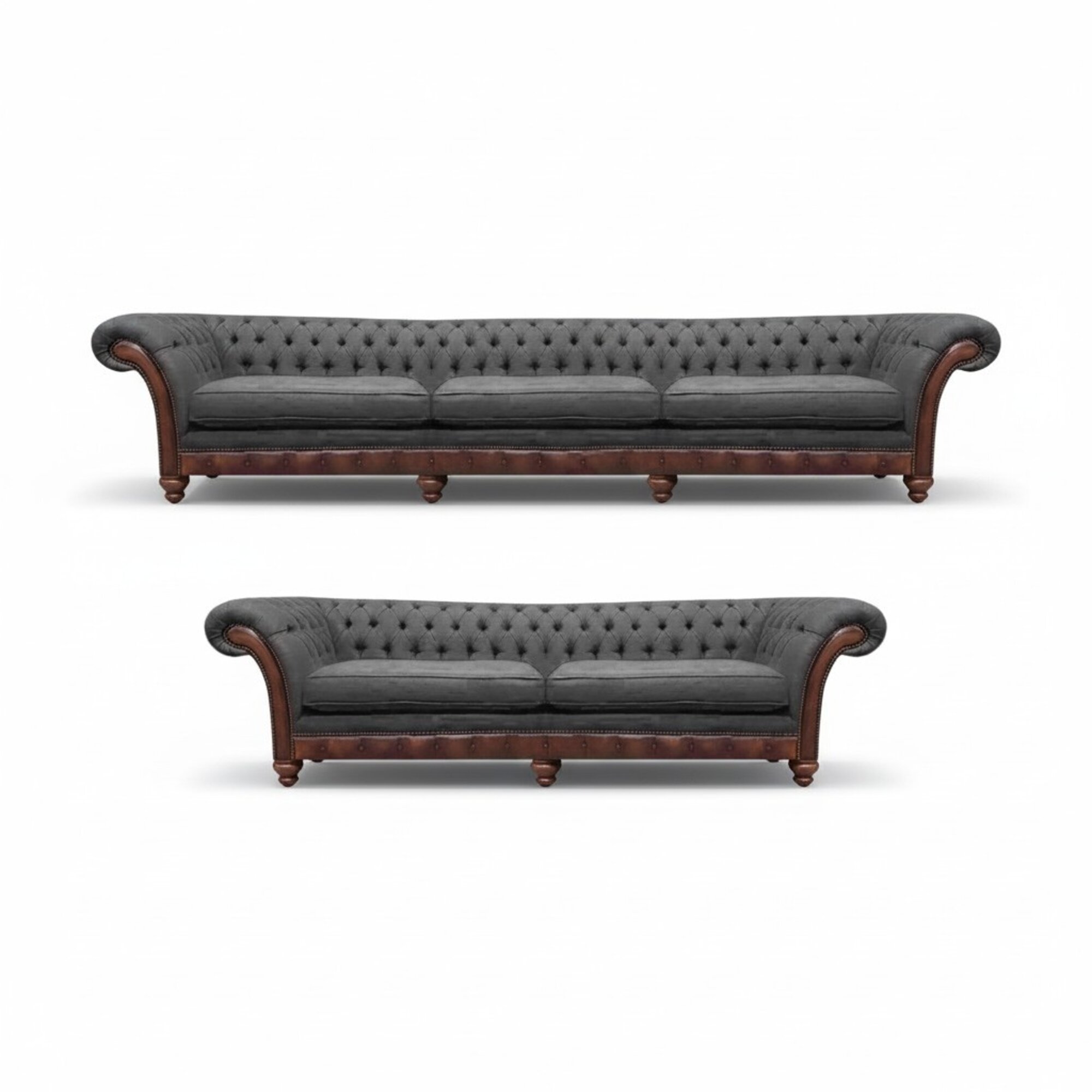 Sofagarnitur 2tlg Polstermöbel Wohnzimmer 2x Sofas Chesterfield Einrichtung