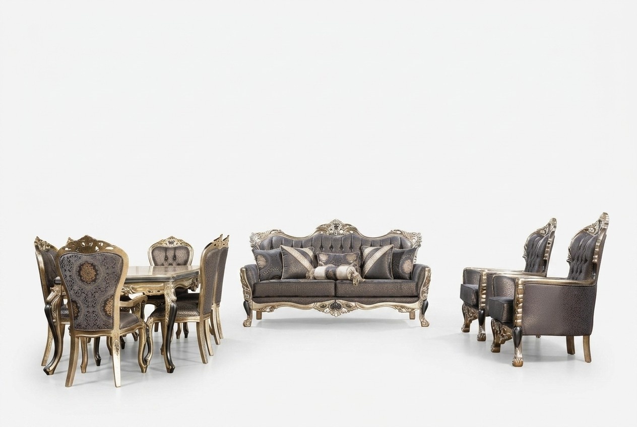 Sofagarnitur 3+1+1 Sitzer Set Design Sofas Polster Couchen Relax Klassisch Sofa