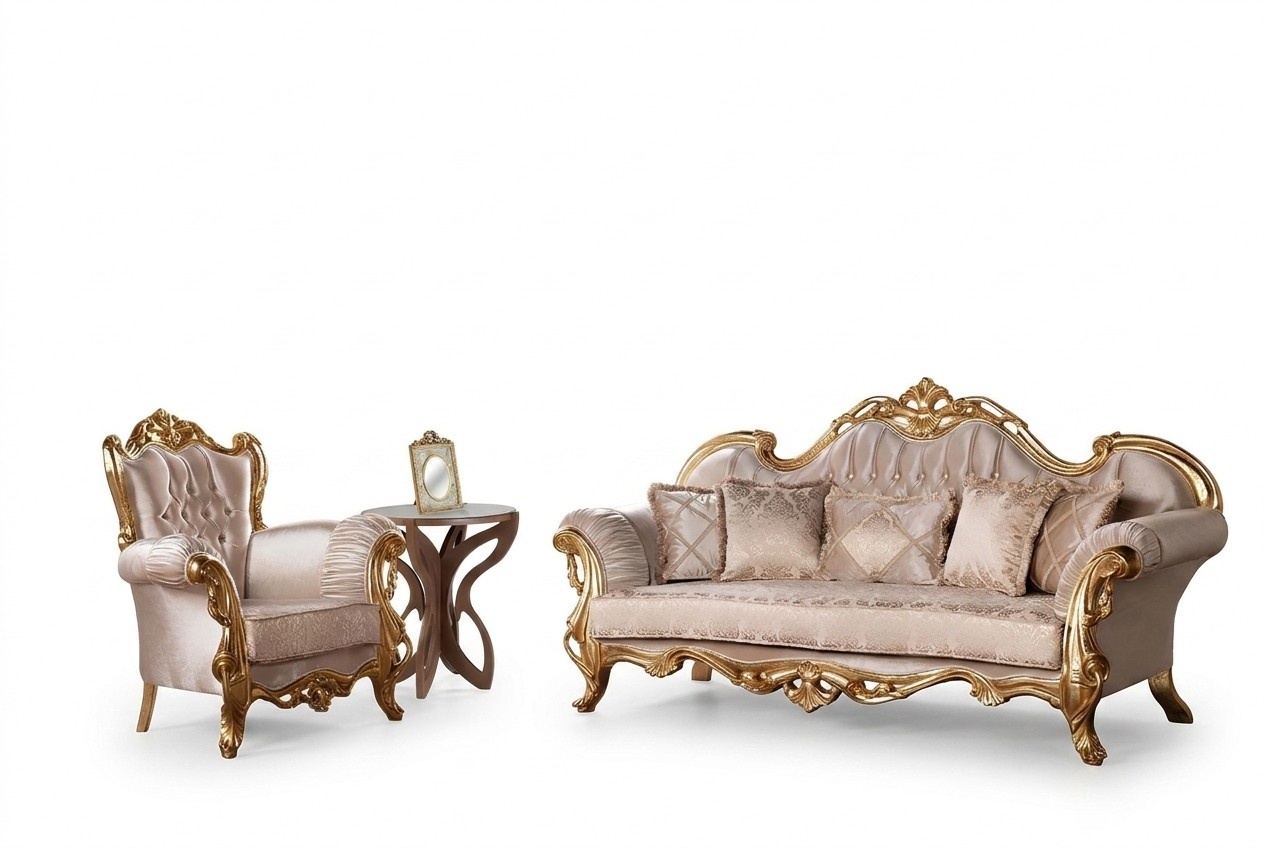 Sofagarnitur 3+1 Sitz Couch Polster Möbel Set Garnitur Klassische Sitzmöbel