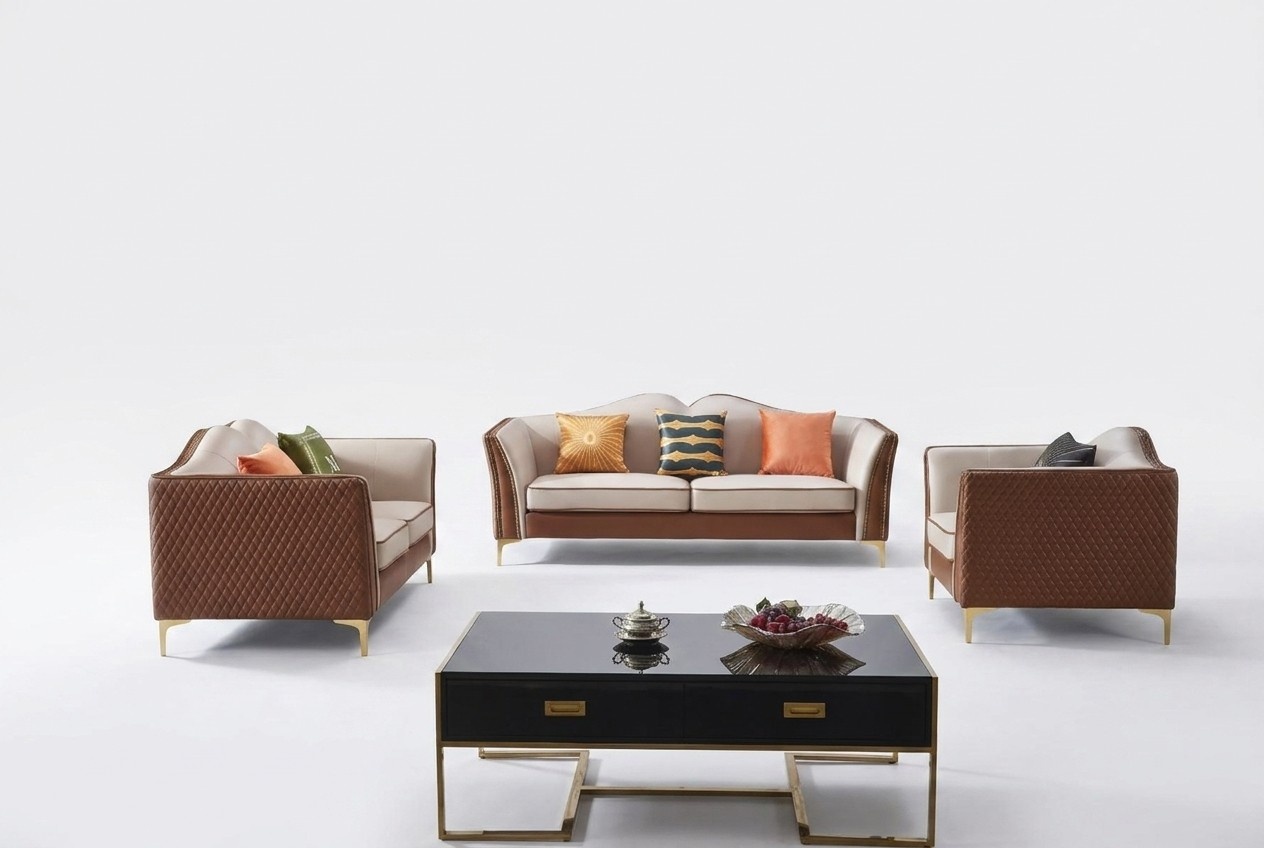 Sofagarnitur 3+2+1 Sitzer Klassischer Wohnlandschaft Sofas Deko Couchen