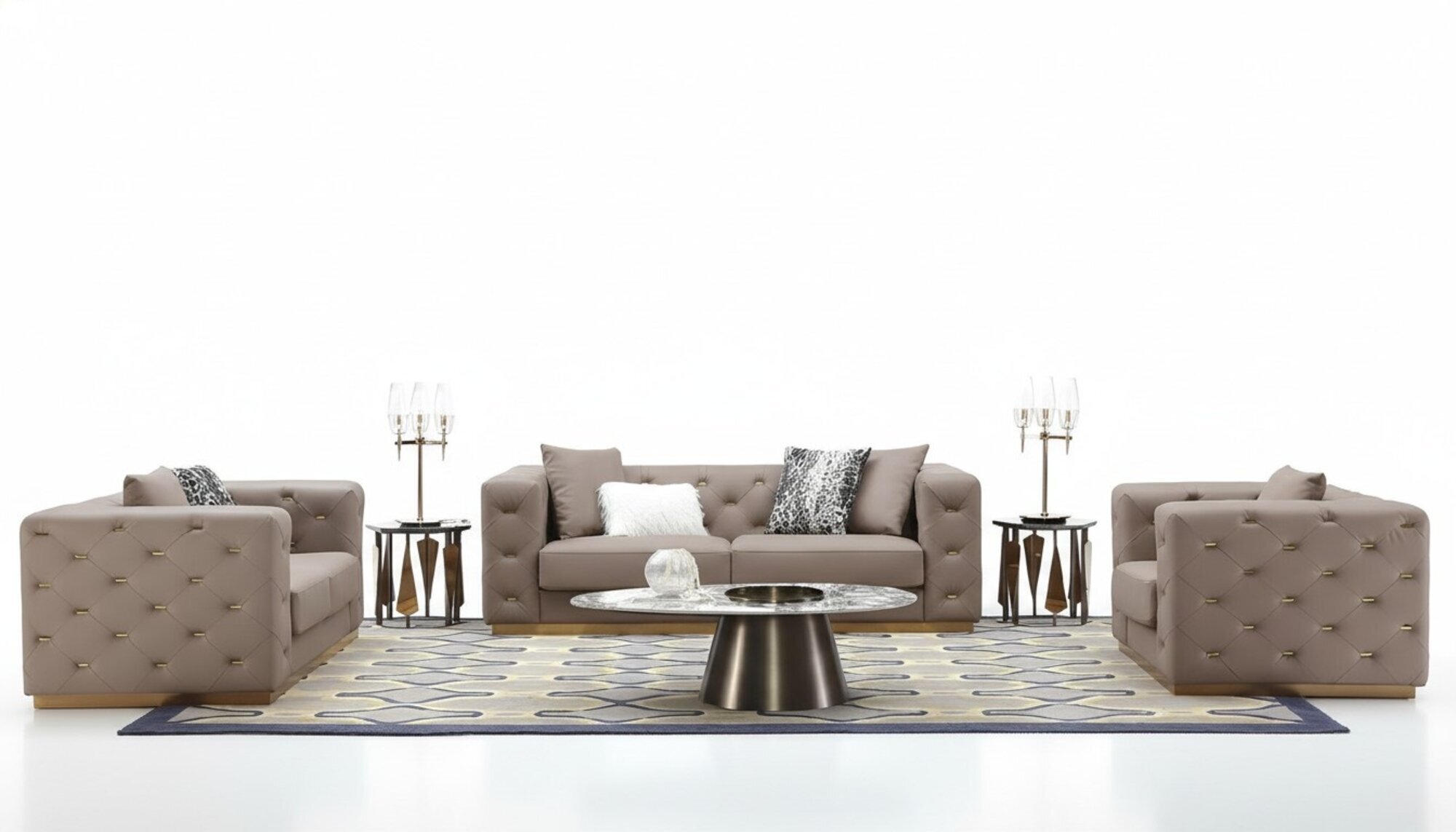 Sofagarnitur 321 Sitzer Modernes Sofa Möbel Wohnzimmer Designer Sofa Textil Neu