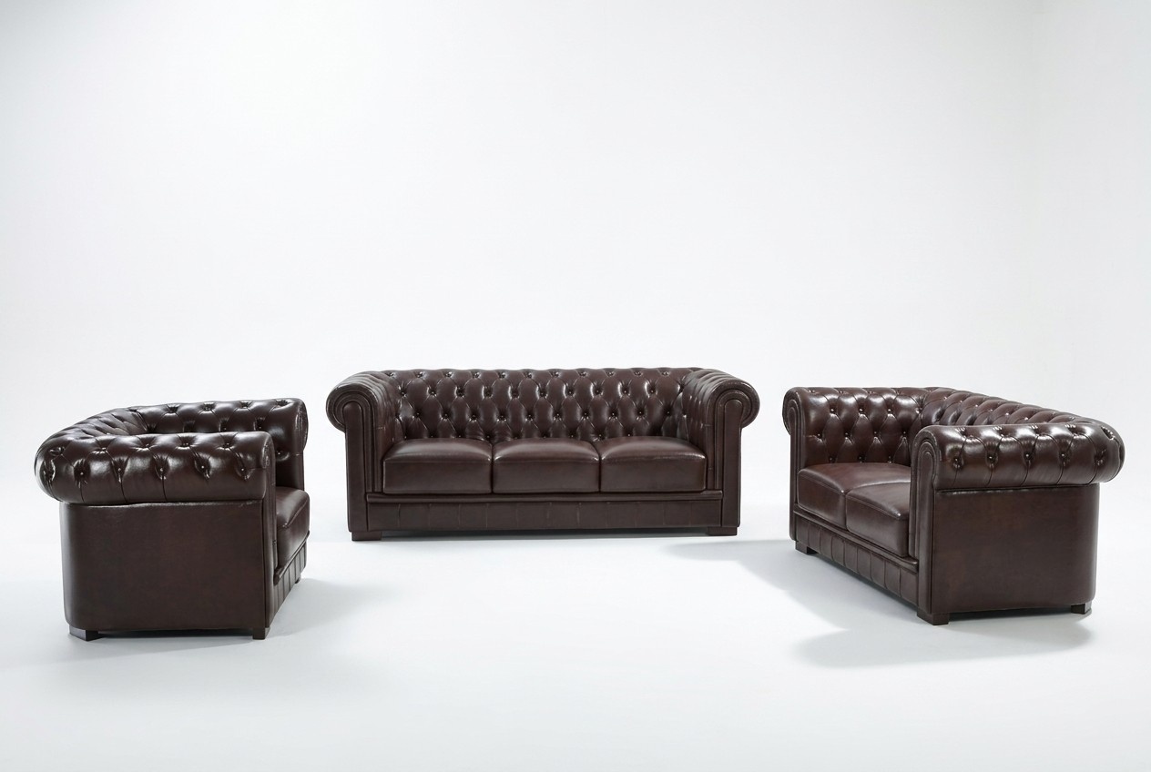 Sofagarnitur 321 Sitzer Set Sofa Polster Couch Leder Relax Wohnzimmerset