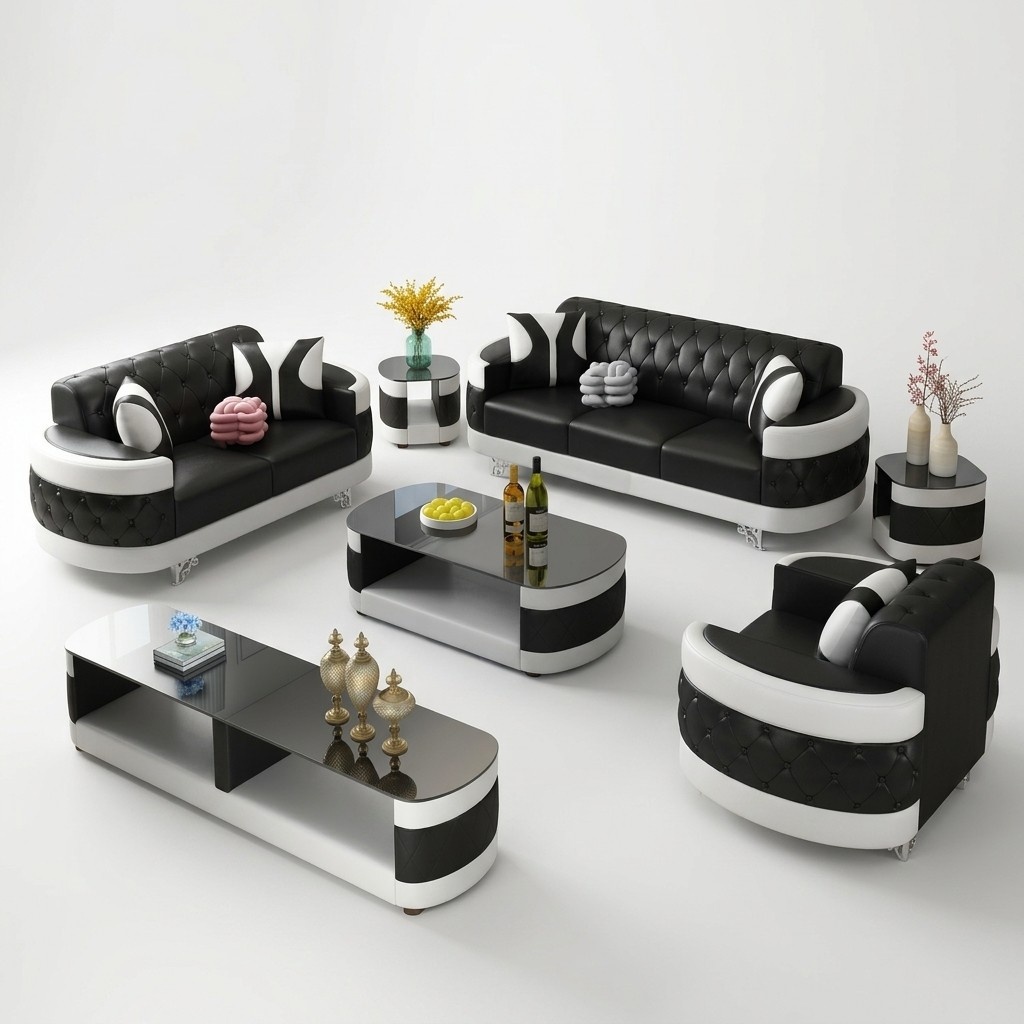 Modern Luxus Sofagarnitur 3+2+1 Sitzer Set Design Sofa Polster Couchen Couch Neu