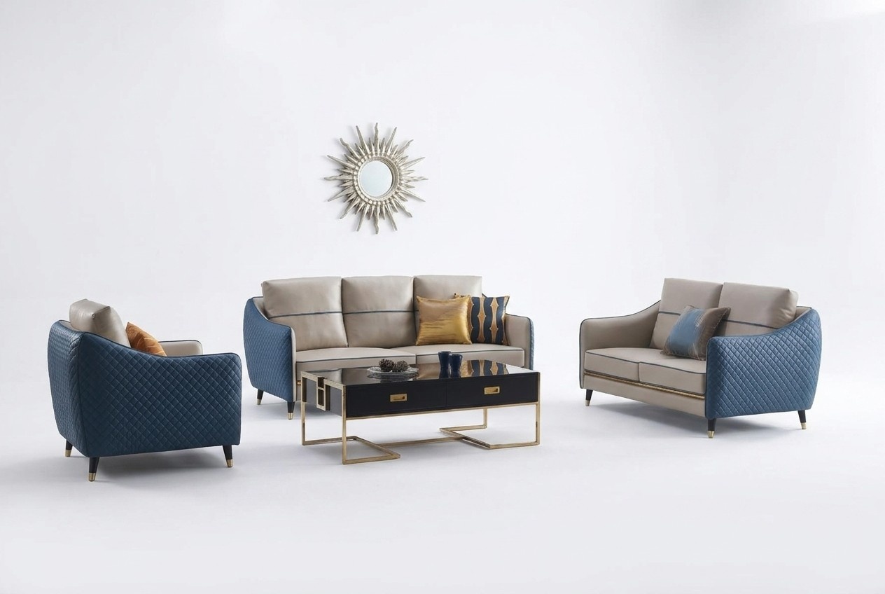 Sofagarnitur 3+2 Sitzer Set Design Sofa Polster Couchen Deko Couch Modern