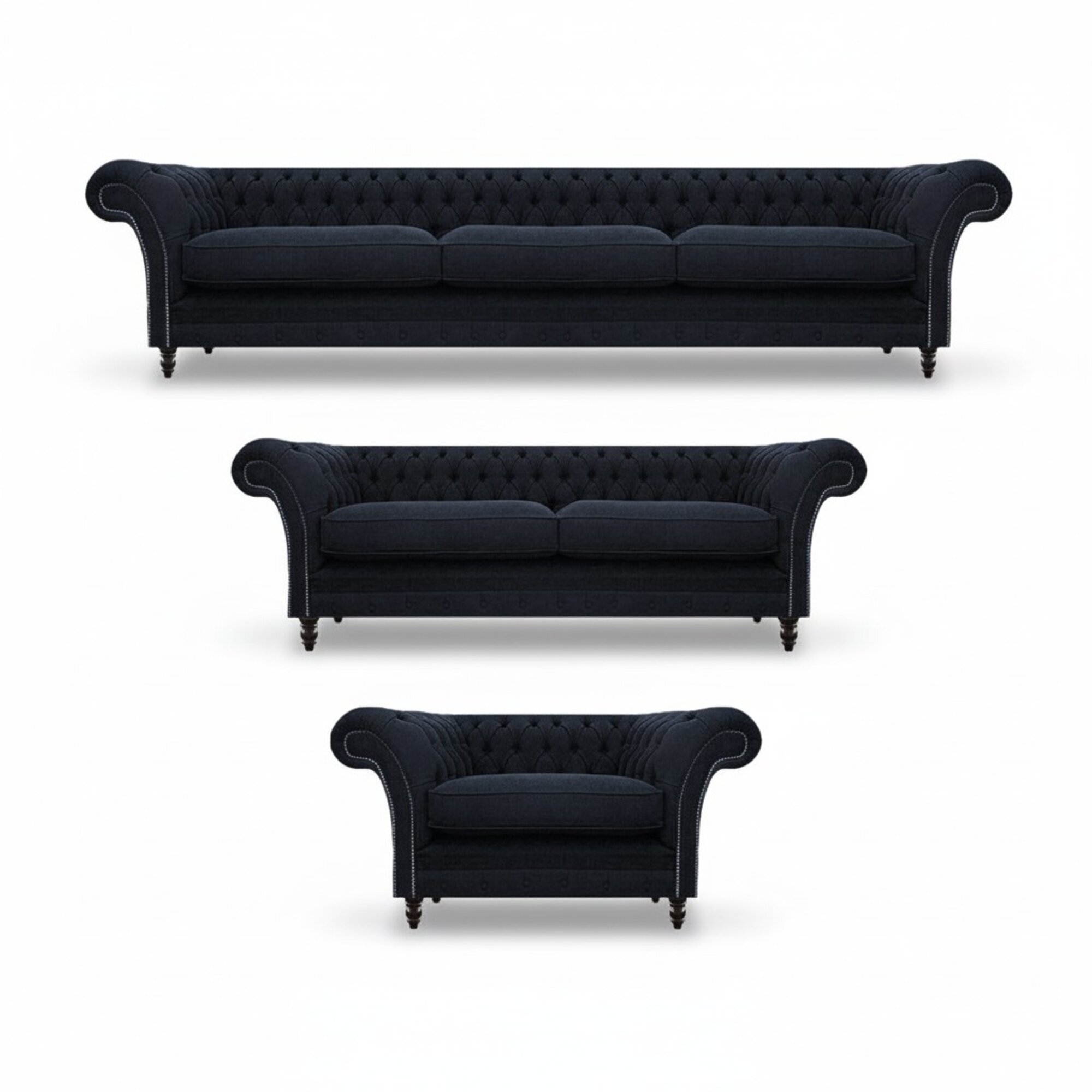 Sofagarnitur Blau Sofas Wohnzimmer Chesterfield Sessel Designer Einrichtung