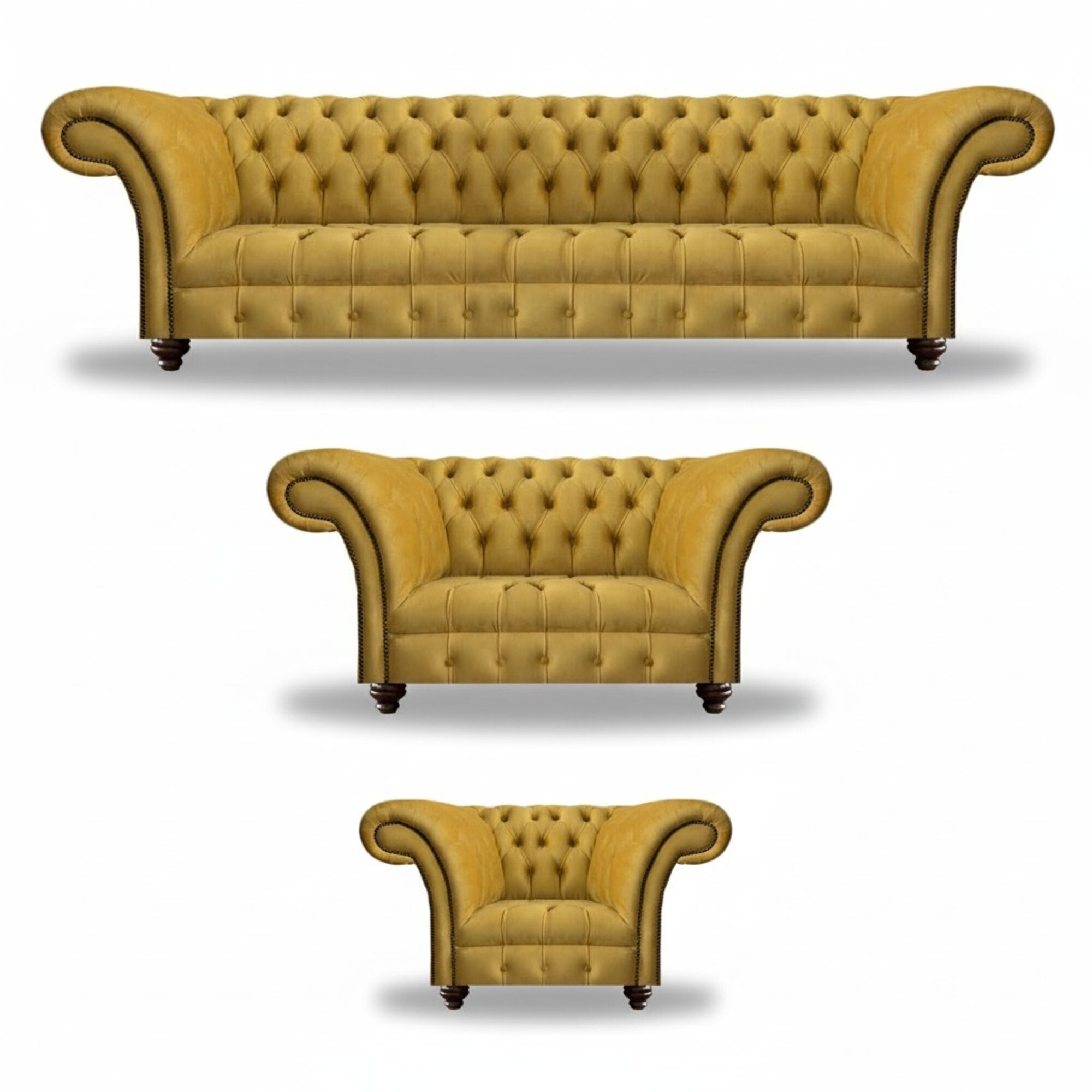 Sofagarnitur Couch Polster Chesterfield Modern Design Sofa Set 3tlg Wohnzimmer