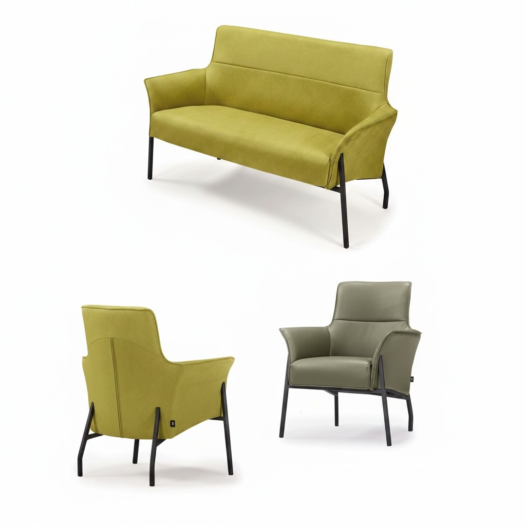 Sofagarnitur Сouch Polster Möbel Sofa 2+1+1 Sitzer Wohnzimme Set 3tlg