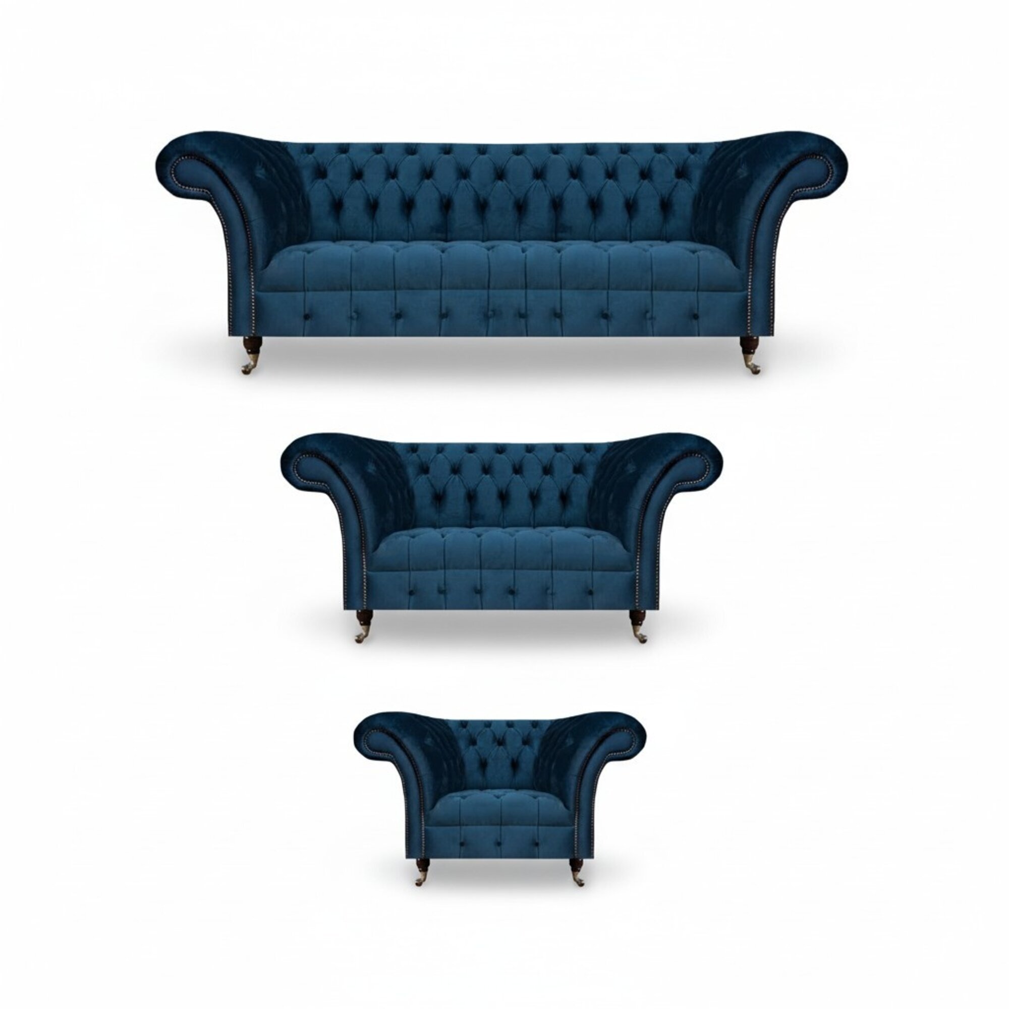 Sofagarnitur Sitzmöbel Wohnzimmer Chesterfield Polster Sitz 3tlg Luxus Komplett