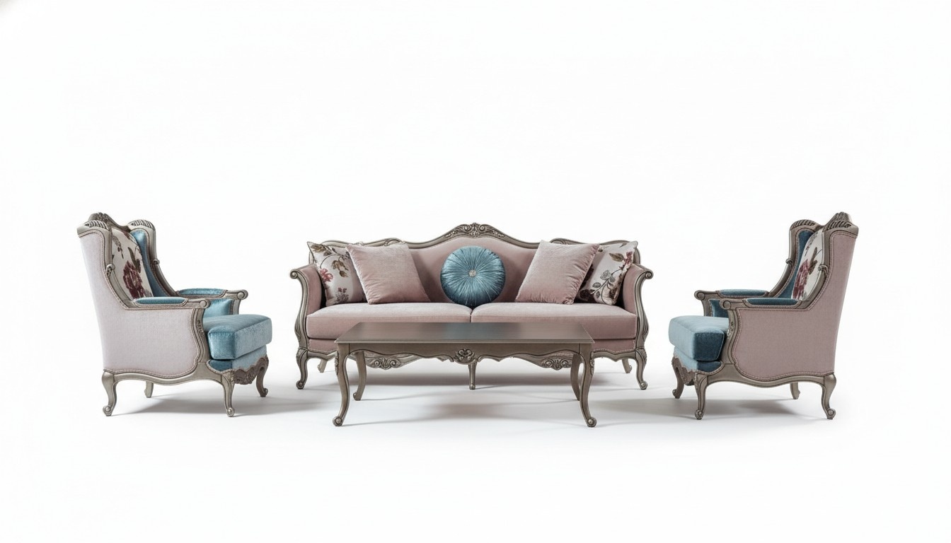 Sofagarnitur Sofa Luxus Sofas Sessel 3+1+1 Sitzer Couchtisch Set 4tlg