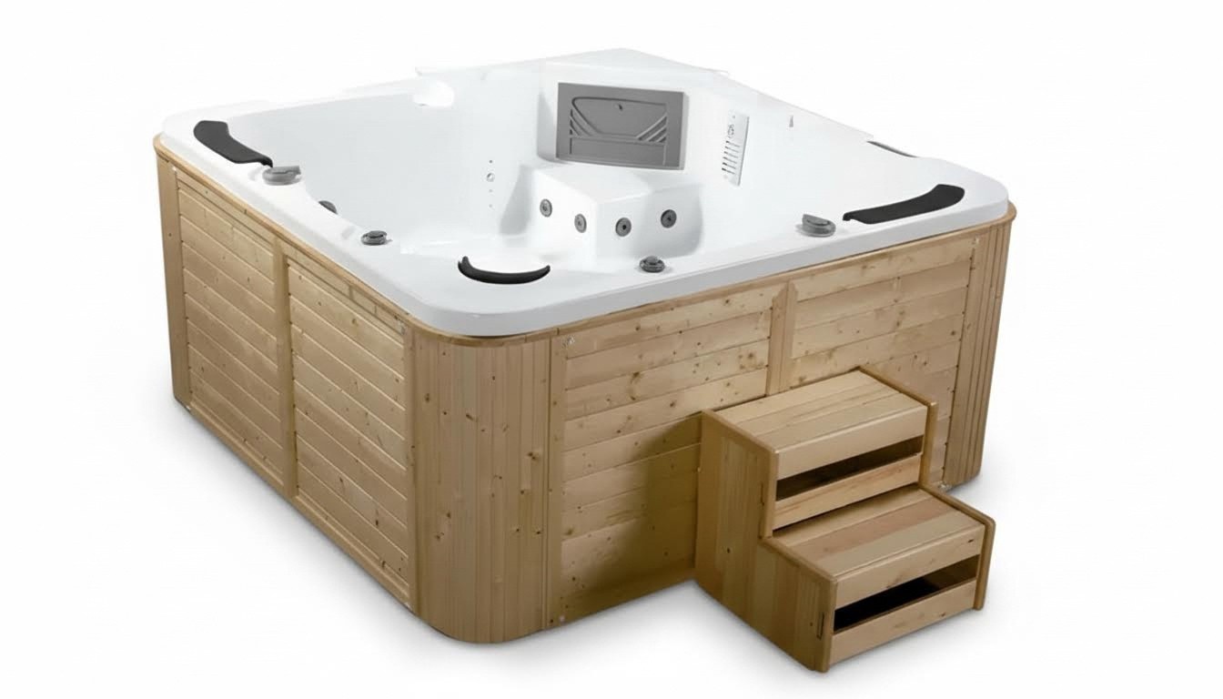 Spa Whirlpool Whirlwanne Massagebecken Sprudelbad Hydromassagewanne 200x200 cm