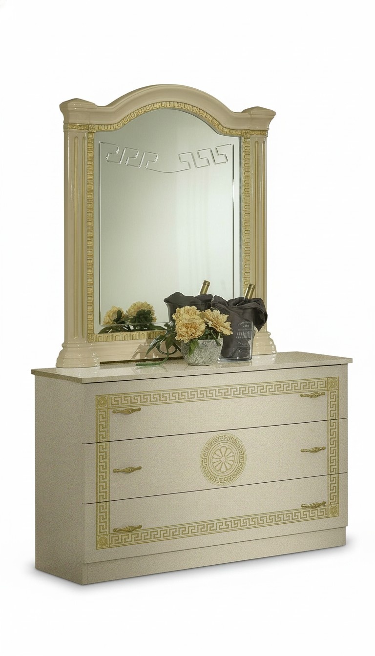 Spiegel Kommode Schrank Kommoden Schlafzimmer Set Holz Klassischer