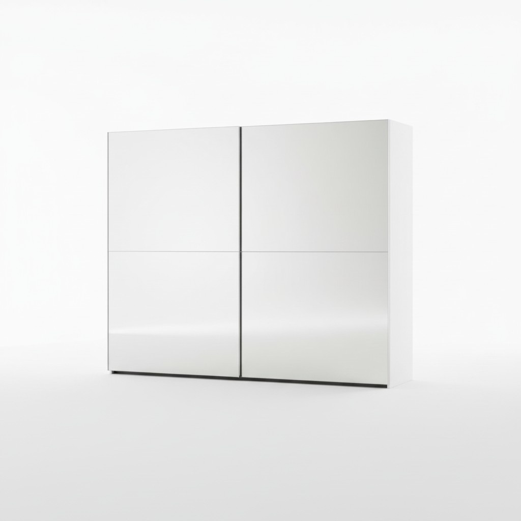 Spiegelschrank Kleiderschrank Schwebetüren Schränke Holz Design Modern Schrank