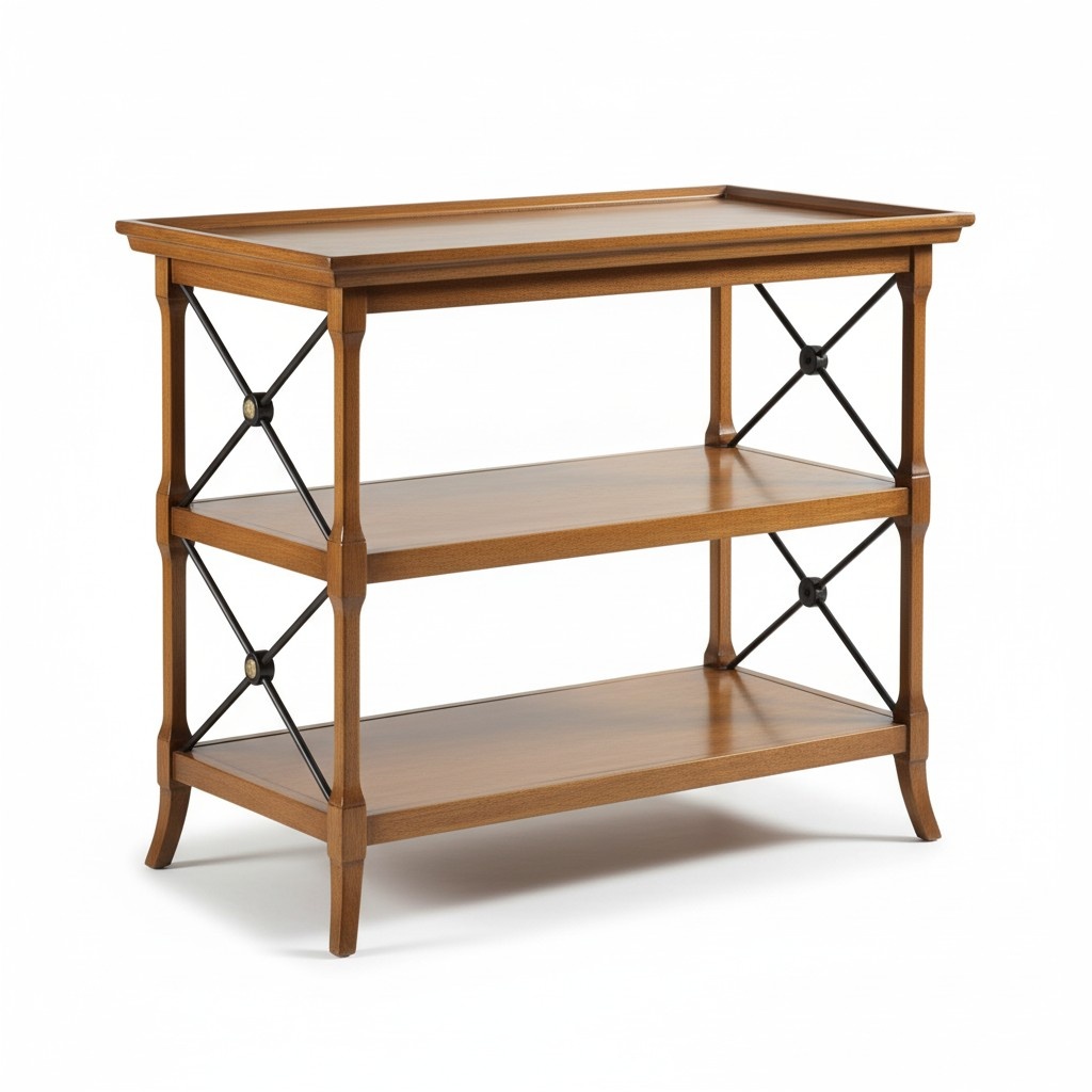 Eleganter Beistelltisch aus Holz im italienischen