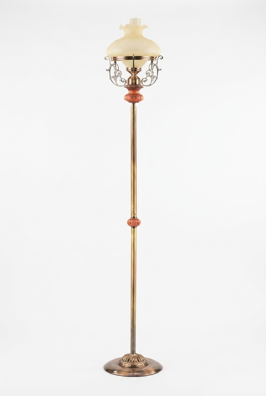 Stehlampe Standlampe Stand Luxus Leuchten Lampe Lampe Gold Glas 185 cm