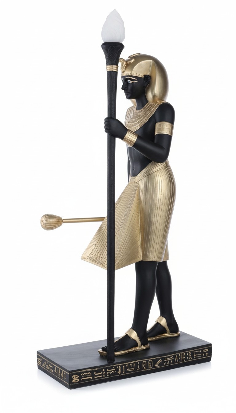 Stehleuchte Skulptur Figur Lampen Leuchte Ägypten Statue Figuren